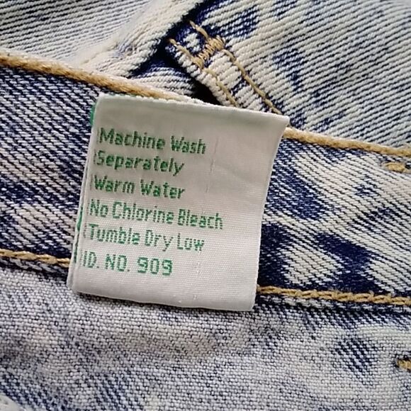 VINTAGE 80s P.S GITANO ACID WASH WOMEN'S JEANS SIZE 12 SHORT - Picture 12 of 16